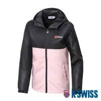 在飛比找PChome24h購物優惠-K-SWISS Windbreaker 刷毛防風外套-女-黑