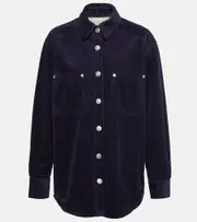 [Marant Etoile] Marant Etoile Randal cotton and linen corduroy shirt AU 14 blue