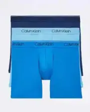 CALVIN KLEIN MICROFIBER STRETCH 3-PACK MENS BOXER BRIEFS UNDERWEAR M#NB2570-NWT