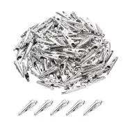 100Pcs Metal Alligator Clips 35mm Nickel Plated Spring Clamp Mini Clips