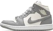 Jordan Womens WMNS Air Jordan 1 MID SE DO6699 200, Sail/Stealth-white, 8 US