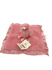 Cloud Island Pink Flamingo Plush Security Blanket Lovey Satin Trim Target