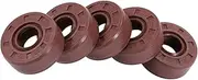X AUTOHAUX Universal Oil Seal TC Double Lip W Steel Spring Seal Ring Rotary Shaft Seal 10x25x10mm High Pressure Fluorine Rubber Brown 5 Pcs