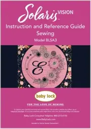 Baby Lock Solaris 3 BLSA3 Sewing Instructions & Guide CLOTH BOUND COLOR Manual