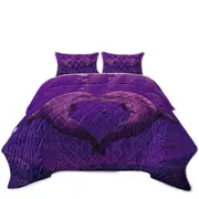 Cute Marine Life Art Heart Shape Dolphins Coverlet
