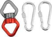 WOONEKY 2Pcs Rotational Swivel Device with for Aerial Silks Hammocks and Swinging Smooth Rotation for Outdoor Climbing Yoga and Garden Decor