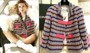 6.7K New Chanel 2017 Pink Tweed 17 White Jacket 34 36 2 4 6 Coat Blazer Top S M