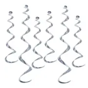 Beistle Silver Twirly Whirly (6/pkg) - Party Supply Decoration