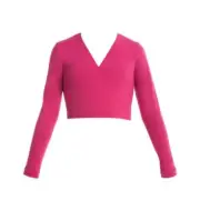Capezio Women's Cross-Over Top Mulberry Ballet Dance szL BNWT (9)