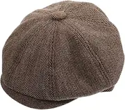 [MOBUTOFU] Beanies Hats Wide Brim Hat Beanie Cap Fashion Beret Man's Warm Octagonal Cap Light Brown