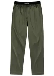 Tom Ford Stretch-silk Satin Pyjama Trousers - Green - L L