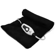 iReliev Heating Pad, Weighted Soft Plush 24" x 12", Black, Temporary Pain Relief