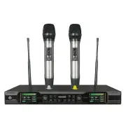 Professional UHF True Diversity Dual Channel High End Wireless Microphone System