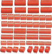 Lonely Binary 48-Pack DIP Switch Set – 2, 3, 4, 5, 6, 8, 10 Position DIP Switch Breadboard-Friendly Modules (48 Total Switches) for Arduino, Raspberry Pi Pico, ESP32 & DIY Electronics