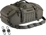 [Hannibal Tactical] Large Duffle Bag, 3-in-1 Tactical Backpack MOLLE Pack for Sports, Gym, Outdoor, Black, Olive Green, 55L, Outdoor Activity