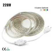 1M-20M Waterproof SMD 5050 LED Strip 220V 230V 60leds/m Flexible tape rope Light