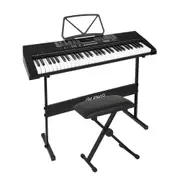 61 Keys Electronic Piano Keyboard Digital Electric w/ Stand Stool Speaker