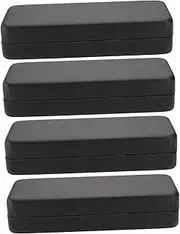 [JEWEDECO] 4Pcs Retro Stylish Glasses Storage Box Creative Eyewear Organizer for Sunglasses Durable Black Container for Home Decor and Practical Display