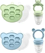 Baby Food Feeder,Fruit Silicone Pacifier - Ice Cup Mold Design Teething Relief Toy Feeding Tool Funny for Girls Boys Teeth Grinding