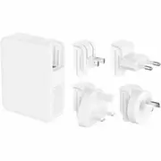 Belkin BoostCharge Pro 140 W AC Adapter - Universal Adapter - 1 USB - 3 USB Type-C - For Notebook, MacBook Pro, iPhone, iPad Pro - White