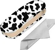 [BHAHB] Hard Shell Eyeglasses Case Protective Case for Glasses,Eyeglass Holder Box with Cleaning Cloth for Women Cute Aesthetic