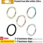 2PCS Hinged Ring Sleepers Surgical Steel Hoop Clicker Earrings Body Piercing
