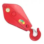 Wire Rope Pulley Block 0.5t Roller Loading Snatch Swivel Hook Latch Line Pulling