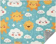 sanluoli Cartoon Sun and Cloud Partten Throw Blankets for Couch Throw Over Blanket Bed Throw Blanket 50x70 Girl Throw Blanket