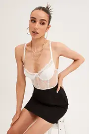 Black Corset Mini Skirt - Size 8, Women's Mini Skirt