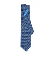 printed tie One size Blue