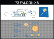 HotWheels(1/64),73 FalconXB"Make a Wish-Blue"Waterslide,PrintedWhiteFirst,Decals