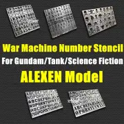 1/35 1/100 WWII Numbers&Letters Airbrush Stencil Template for Gundam/War Chariot
