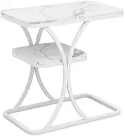 Exquisite Bedside Cabinets Marble Coffee Table, Multilayer C-Shaped Metal Side Table Home Office Book Room Magazine Rack, Size:50 * 30 * 51CM Basket Table (Color : E, Size : 50 * 30 * 51CM)
