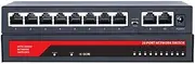 KuWFi 10-Port Gigabit Ethernet Network Switch, Gigabit Network Switch 10/100/1000Mbps, RJ45 LAN Hub Fast Ethernet Switch Bandwidth, Plug and Play, Suitable for Home and Office