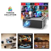 Projector with WiFi and Bluetooth, Upgraded 5G Portable Projectors 4K Support...