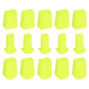 25Pcs Plastic Flat Bell End Stoppers, Cord Ends Lock with Lid, Bright Green