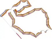 5pcs Ribbon Stick Kids Dancing Streamers Wand Gymnastics Rope Gym Ribbon to Rotate Props Gymnastics Twirling Ribbon Gymnastics Stick Stick Ribbon Child
