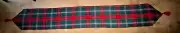 A Beautiful Red & Green Plaid Table Runner w/Red Tassels-Think Anniv/Christmas!