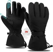 [ASOMI] Cycling Gloves, Winter, Winter Gloves, Men's, Women's Winter Touchscreen Gloves, Riding Gloves, Unisex, Outdoor Warm Ski Gloves for Mountaineering, Skiing, Cycling, Hiking