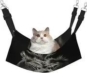 EdWal Black Lion print Soft Sleeping Hammock Cat Hammock for Cage Hanging,Pet Hammock Bed Adjustable for Small Animals