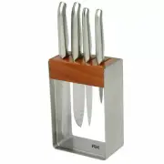 Furi Pro Stainless Steel 5 Piece Knife Block Set 5pc Japanese Stainless Steel