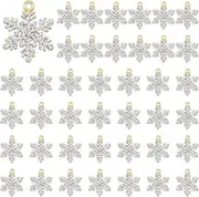 [Wedhapy] Snowflake Necklace 40Pcs Snowflake Pendants Exquisite Christmas Accessories Light Gold Alloy Snowflake Necklace Pendants for Women Christmas Decoration