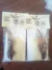 VINTAGE Pheasant Feather Hair Comb Accessory Pair NOS Western Boho Wild West