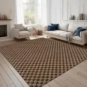Area Rugs for Living Room or Bedroom, Checkered Carpet Runner Rug Indoor Mat