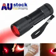 670nm 9 LED Deep Red Light Flashlight Against Deteriorating Eyesight Red Torch