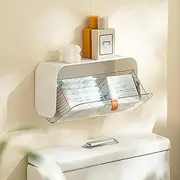 MORNITE Pad Holder for Bathroom,Sanitary Napkins Organizer,Feminine Tampons Storage Day Overnight Cotton Pad Holder, White