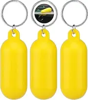 IRYNA 3 Pack Yellow Floating Key Rings for Water Sports Accessories
