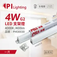 在飛比找PChome24h購物優惠-(3入) PILA沛亮 LED 4W 4000K 自然光 1