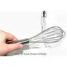 2Pcs Stainless steel Whisk Egg Beater Wisk Balloon Wire Whisk Manual MilkBlender