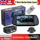 7" Car Rear View Mirror Monitor+Reversing Camera 2x Parking Radar Sensor Beeper